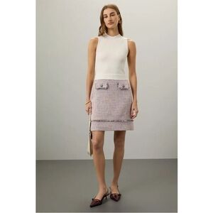 Ted Baker Mayumid Rib Tank Tweed Skirt Dress US 4